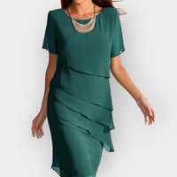 Elegantes Damen Chiffon Kleid – Grün