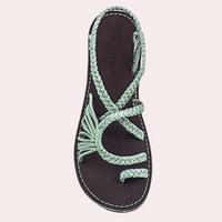 Bequeme Damen Strandsandalen mit weicher Sohle – Grün