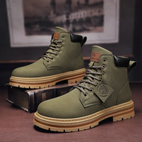Warme Herren Winterstiefel – Grün