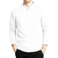 Herren Pullover | V-Ausschnitt klare Linien ruhige Form – Weiß