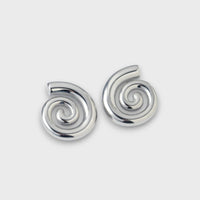 Jay – Spiral-Ohrringe mit moderner Leichtigkeit – Silber