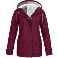 Damen Outdoor Jacke | Wasserdicht, Winddicht & Warmfutter – Bordeaux