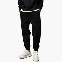Lässige Herren Stoffhose – Schwarz