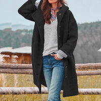 Damen Herbstmantel Elegant Warm – Schwarz