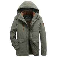 Wasserdichter Parka Wintermantel Kapuzenjacke – Grün