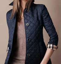 Evelyn - Seiden-Baumwoll-Jacke für Fraue – Marine