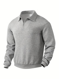 Herren Vintage Strickjacke mit geometrischem Reißverschluss-Muster – Grau