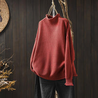 Damen Rollkragenpullover aus Feinstrick - Elegant & Warm – Rot