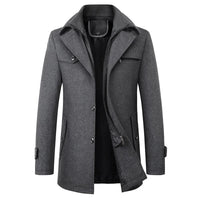 Herren Wasserdichter Business-Wintermantel - Elegant und Warm – Grau