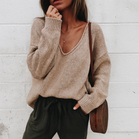 Edler Damenpullover aus Merinowolle – warmer Pullover für Büro und Freizeit, zeitloses Design – Khaki