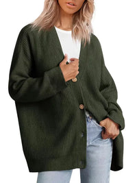 Eyshaela | Stilvolle Kaschmir-Strickjacke – Eleganz und Komfort vereint – Grün