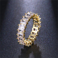 Luxuriöser Zirkonia-Ring in Gold und Silber – Gold