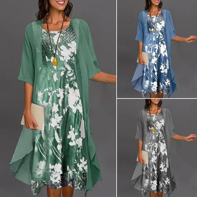 Milly - Blumen-Cardigan-Kleid