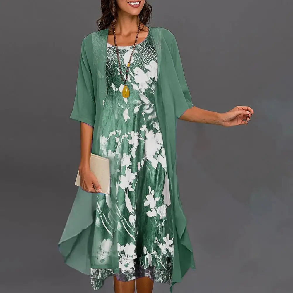 Milly - Blumen-Cardigan-Kleid