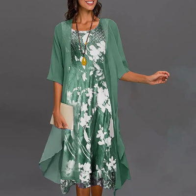 Milly - Blumen-Cardigan-Kleid