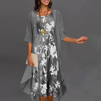 Sussie - Der stylische Cardigan-Kleid – Grau