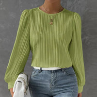 Helena | Langärmlige Bluse – Grün
