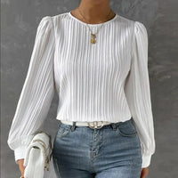 Charmaine - Elegante weiße Bluse – Weiß