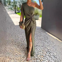 Sophie - Frauen Off-Shoulder Kleid – Grün