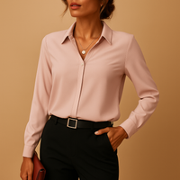 Damen-Bluse mit schlichtem Design | Alltagstauglich – Rosa