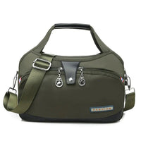 Elegante Damen-Handtasche mit Diebstahlschutz aus stilvollem Polyestergemisch – Grün