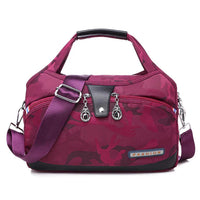 Elegante Damen-Handtasche mit Diebstahlschutz aus stilvollem Polyestergemisch – Rosenrot