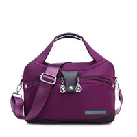 Elegante Damen-Handtasche mit Diebstahlschutz aus stilvollem Polyestergemisch – Lila