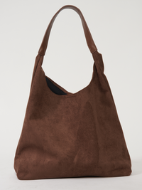 Elegante Damen-Ledertasche, vielseitiges Wildleder – Braun