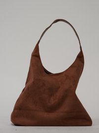 Elegante Damen-Ledertasche, vielseitiges Wildleder – Kupfer