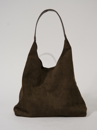 Elegante Damen-Ledertasche, vielseitiges Wildleder – Grün