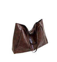 Elegante Damen-Schultertasche, mittelgroß, aus hochwertigem Synthetikgewebe – Kaffee