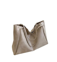 Elegante Damen-Schultertasche, mittelgroß, aus hochwertigem Synthetikgewebe – Beige
