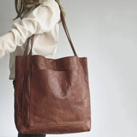 Elegante Damen-Schultertasche, vielseitig, schwarz – Kaffeebraun
