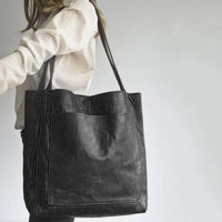Elegante Damen-Schultertasche, vielseitig, schwarz – Schwarz