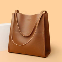 Elegante Damen-Schultertasche, vielseitiges Design, strapazierfähiges Synthetikgewebe – Braun