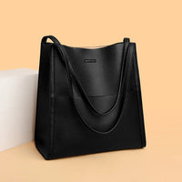 Elegante Damen-Schultertasche, vielseitiges Design, strapazierfähiges Synthetikgewebe – Schwarz