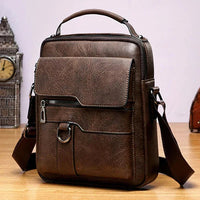 Elegante Damenhandtasche, zeitloses Design, Leder – Dunkelbraun