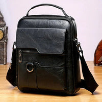 Elegante Damenhandtasche, zeitloses Design, Leder – Schwarz