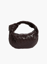 Elegante Damenhandtasche aus praktischem veganem Leder – Kaffee