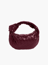 Elegante Damenhandtasche aus praktischem veganem Leder – Bordeaux
