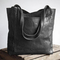 Elegante Damenhandtasche aus stilvollem PU-Material – Schwarz