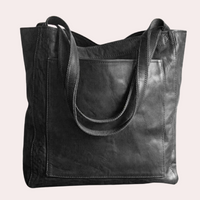 Elegante Damenhandtasche aus veganem Leder – Schwarz