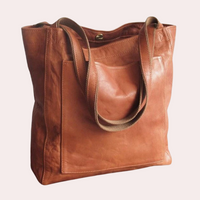 Elegante Damenhandtasche aus veganem Leder – Braun