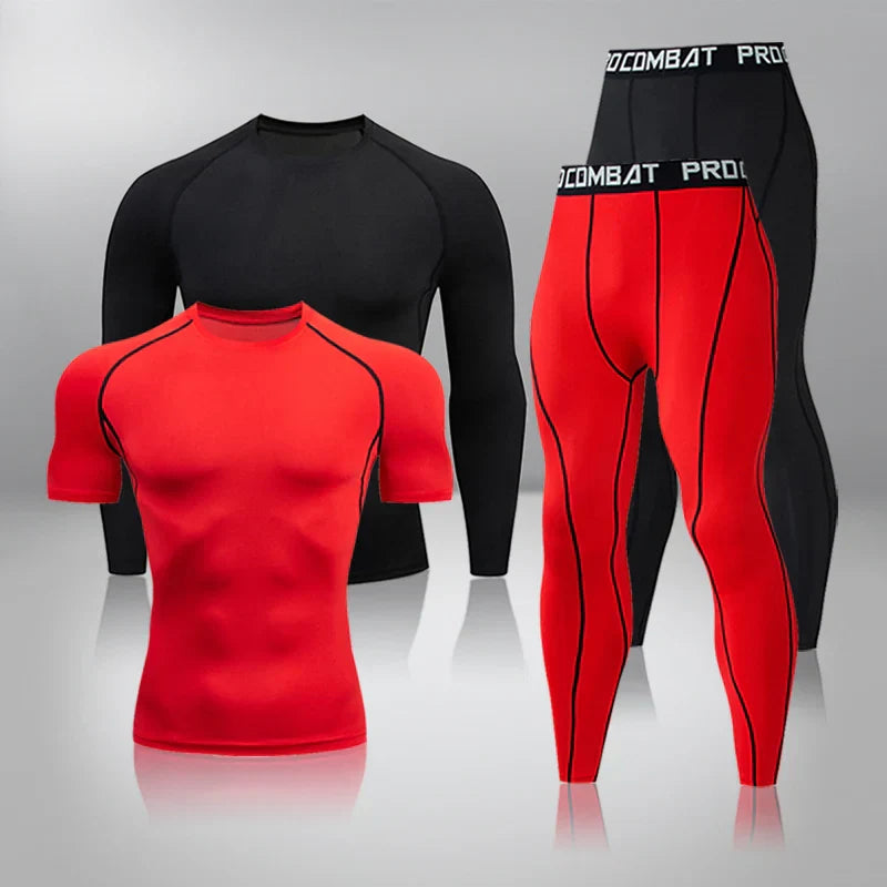 Boger Trainingsset | Sommer Fitness-Kompression Set für Herren