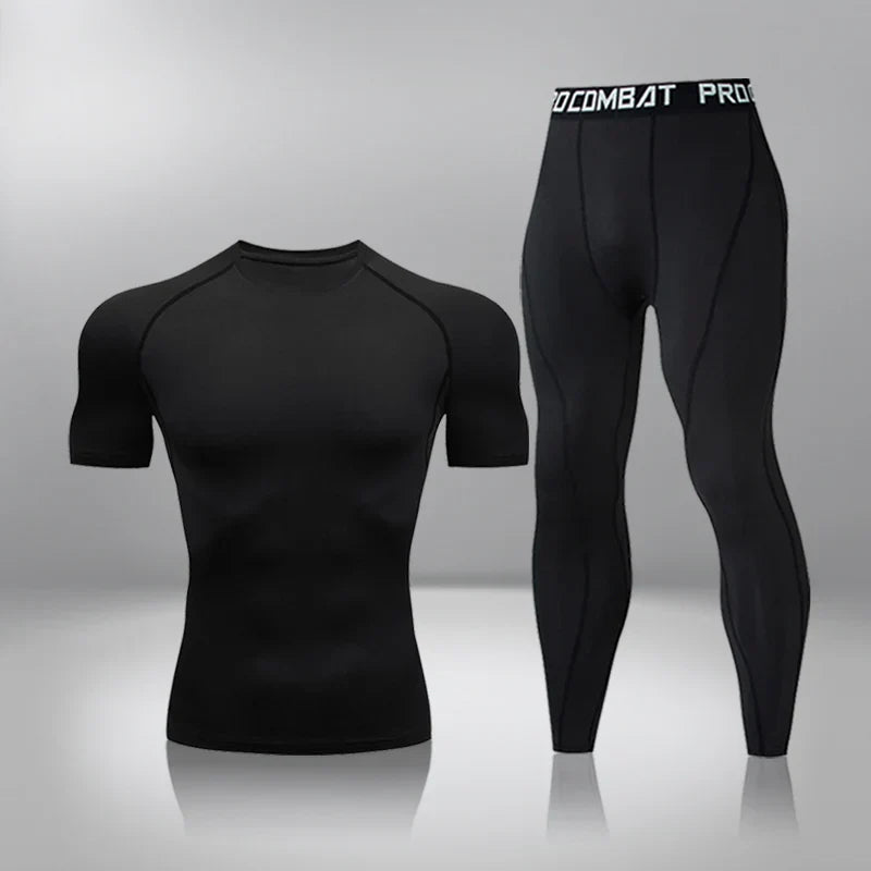 Boger Trainingsset | Sommer Fitness-Kompression Set für Herren