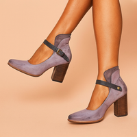 Elegante Pumps Mit Hohem Absatz Und Riemchen Für Damen - Stilvoller Komfort Für Den Alltag Und Besondere Anlässe – Lila