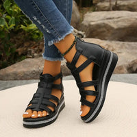 Elegante Sandalen Damen mit Strass – Bequeme Sommerschuhe für Stil und Komfort im Sommer – Schwarz