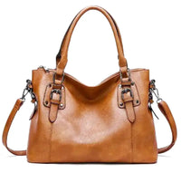 Elegante Vintage-Handtasche für Damen, weiches Material, großes Fassungsvermögen – Braun