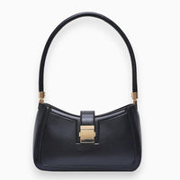 Elegante und vielseitige Damenhandtasche aus strapazierfähigem Material – Schwarz