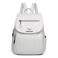 Eleganter Damen-Rucksack aus strapazierfähigem Premium-Material – Weiß